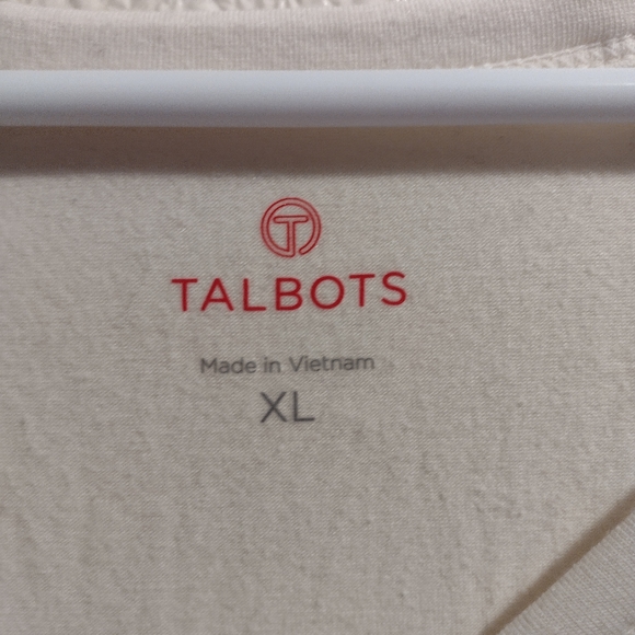 Talbot's XL Cream Long Sleeve Shirt - Picture 3 of 4